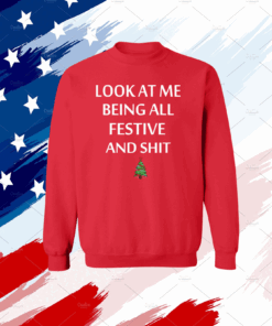 Look At Me Being All Festive And Shit Humorous Xmas Sweatshirt