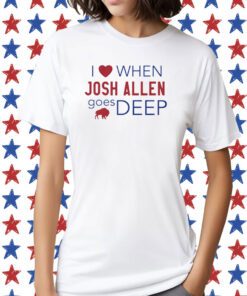 Carson Wentz I Heart Josh Allen Goes Deep Buffalo Bills Tee Shirt