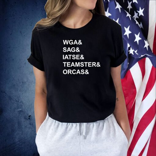 Wga Sag Aftra Iatse Teamsters Orcas Tee Shirt