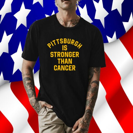 Steelers Depot Pittsburgh Is Stronger Than Cancer T-Shirt