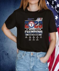 Texas Rangers Al West Champs 2023 Tee Shirt