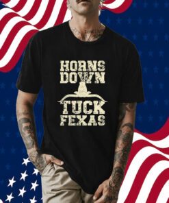 Horns Down Tuck Fexas Game Day Oklahoma Beat Texas TShirt