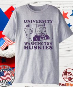 University Of Washington Huskies State Shape Yellow 2023 T-Shirt