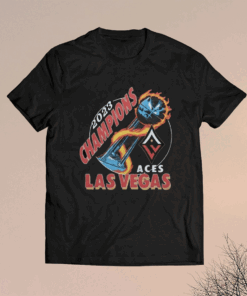 Las Vegas Aces Homage Charcoal 2023 WNBA Finals Champions Trophy Shirt
