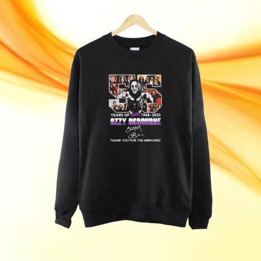 55 Years Of Black Sabbath 1968 – 2023 Ozzy Osbourne Thank You For The Memories Shirt