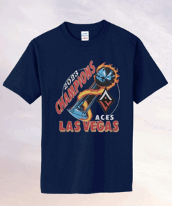 Las Vegas Aces Homage Charcoal 2023 WNBA Finals Champions Trophy Shirt