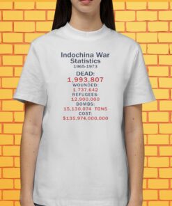 Indochina War Statistics 1965 1973 Tee Shirt