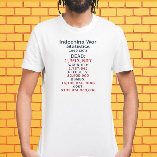 Indochina War Statistics 1965 1973 Tee Shirt