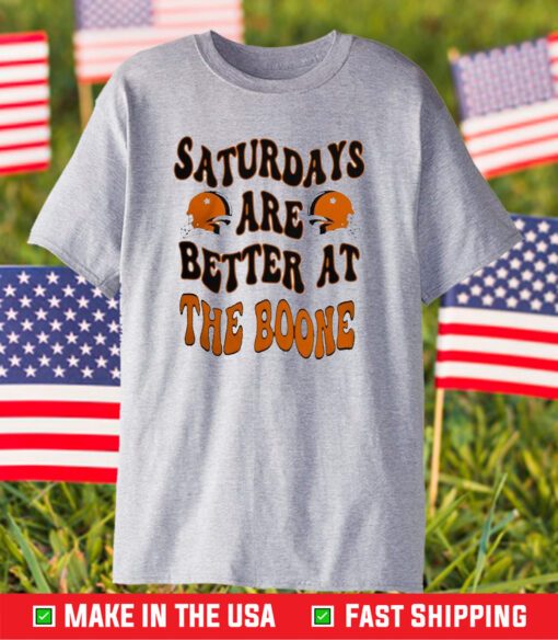 Oklahoma State Football Saturdays Are Better At The Boone 2023 Helmet TShirt