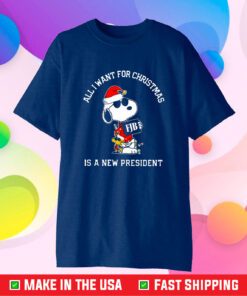 Snoopy All I Want For Christmas Is A New President T-Shirt