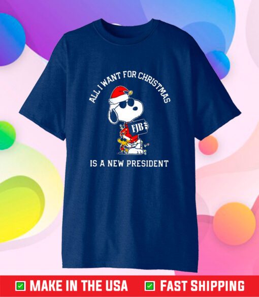 Snoopy All I Want For Christmas Is A New President T-Shirt