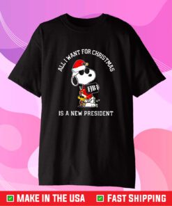 Snoopy All I Want For Christmas Is A New President T-Shirt