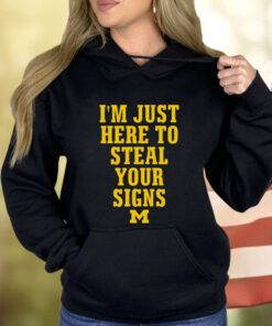 I’m Just Here To Steal Your Signs Michigan Hoodie