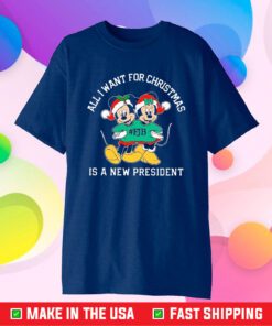 Mickey And Minnie Mouse All I Want For Christmas Is A New President T-Shirt