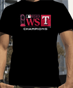 Texas Rangers Nike 2023 World Series Champions Trophy Lock Up T-Shirt