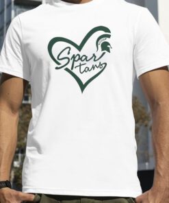 Michigan State Spartans Script Heart MSU T-Shirt