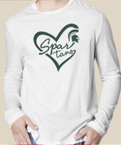 Michigan State Spartans Script Heart MSU T-Shirt