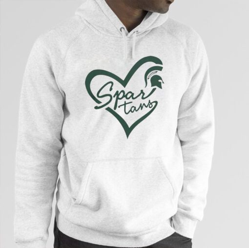 Michigan State Spartans Script Heart MSU T-Shirt