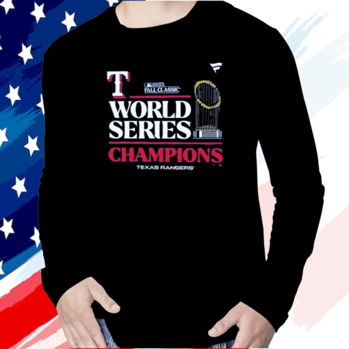 Texas Rangers Fanatics Branded 2023 World Series Champions Locker Room Long Sleeve T-Shirt