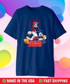 Cleveland Browns Mickey Mouse Donald Duck Goofy Football Nfl Shirt