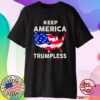 Keep American Trumpless USA Flag Map T-Shirt