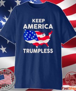 Keep American Trumpless USA Flag Map T-Shirt