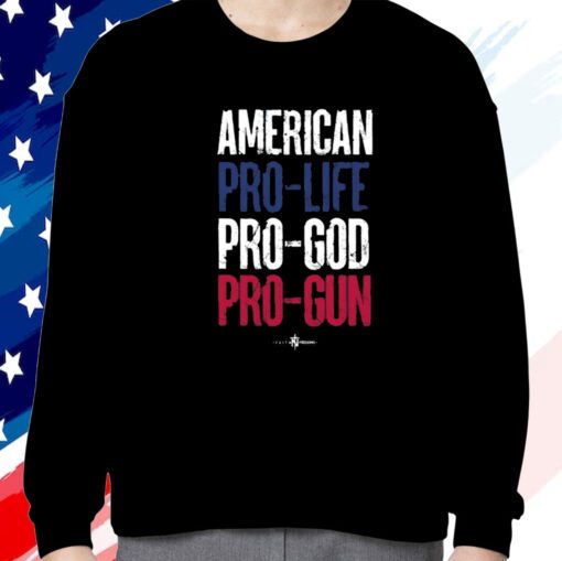 Eric Matheny American Pro Life God Guns T Shirt