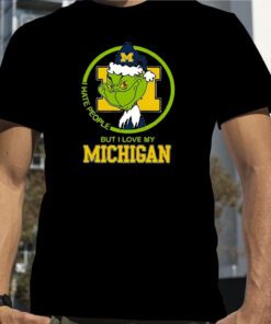Grinch I Hate People But I Love My Michigan T-Shirt