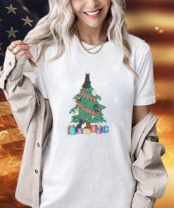 Cat a cam fam Christmas tree shirt