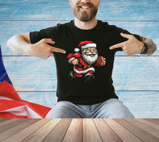 Santa Claus Football Game Family Christmas Holiday Xmas T-Shirt