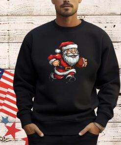 Santa Claus Football Game Family Christmas Holiday Xmas T-Shirt