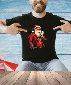 Santa Claus gangster smoking cigar Christmas vintage shirt
