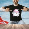 Santa Claus pink snowflakes Christmas shirt