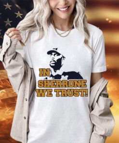 Sherrone Moore, In Sherrone We Trust, Shirt, T-Shirt, Clothing, Apparel, Graphic Tee, Graphic T-Shirt, Menswear, Mens Clothing, Mens Apparel