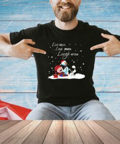 Snoopy and Charlie Brown live well love much laugh often Christmas shirt