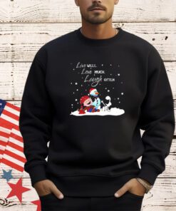 Snoopy and Charlie Brown live well love much laugh often Christmas shirt