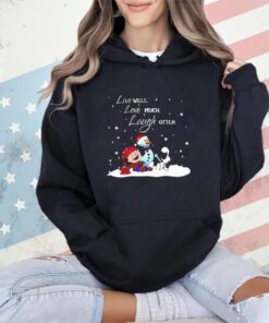 Snoopy and Charlie Brown live well love much laugh often Christmas shirt