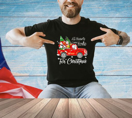 Snoopy and friends all hearts come home for Christmas shirt