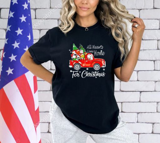 Snoopy and friends all hearts come home for Christmas shirt