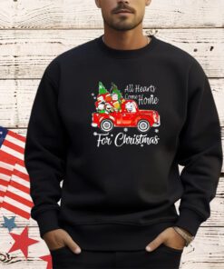 Snoopy and friends all hearts come home for Christmas shirt