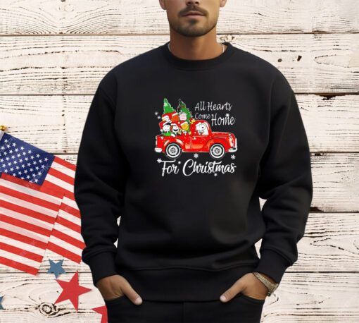 Snoopy and friends all hearts come home for Christmas shirt