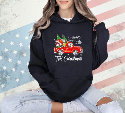 Snoopy and friends all hearts come home for Christmas shirt