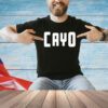 Umoh wearing cayo shirt