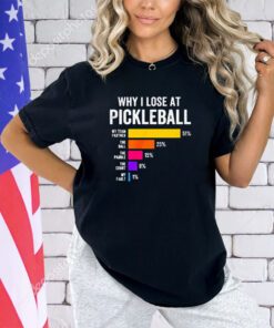 Why I lose at pickleball shirt