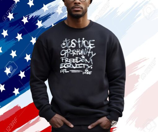 Mike Tomlin Justice Opportunity Equity Freedom TShirt