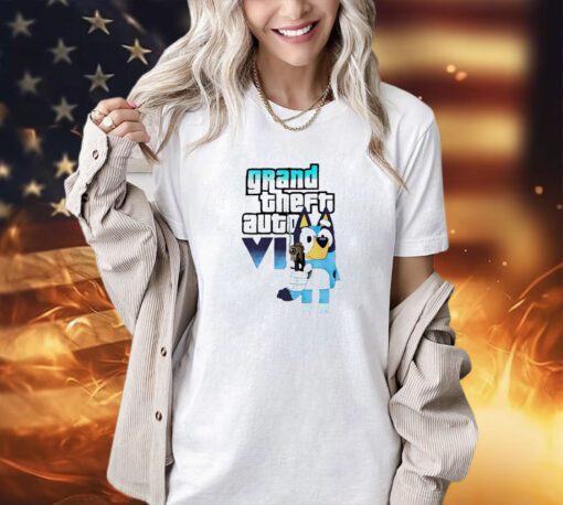 Bluey Grand Theft Auto Vi T-shirt