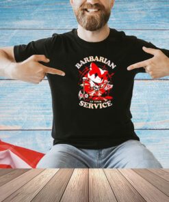 Cat barbarian at your service T-shirt