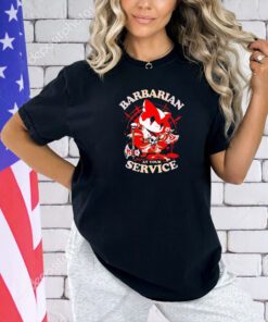 Cat barbarian at your service T-shirt