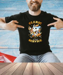 Cat cleric at your service T-shirt