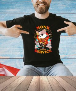 Cat monk at your service T-shirt